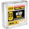 Core Tarps Heavy Duty Tarp, 8 ft L x 0.5 mm H x 6 ft W, 20 Mil, White, Polyethylene CT-704-6X8 - alternate 1